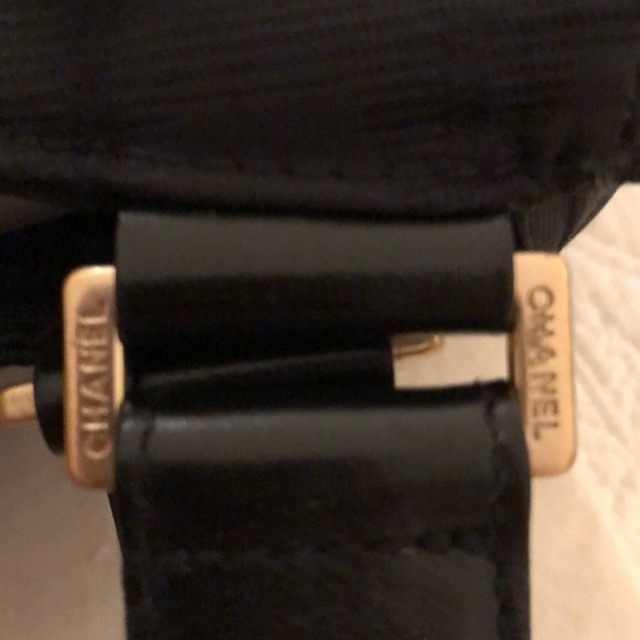 CHANEL black nylon handbag